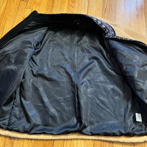 Icelandic Design Sweater Womens Medium Yellow Wool Vintage Floral 90s Flower - Picture 5 of 9